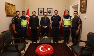 Vatan Nöbetinin 187. Yılı: Jandarma Heyeti Kaymakam Acar'la Buluştu
