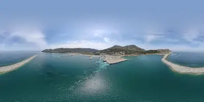 Gökçeada Limanı 360 panorama