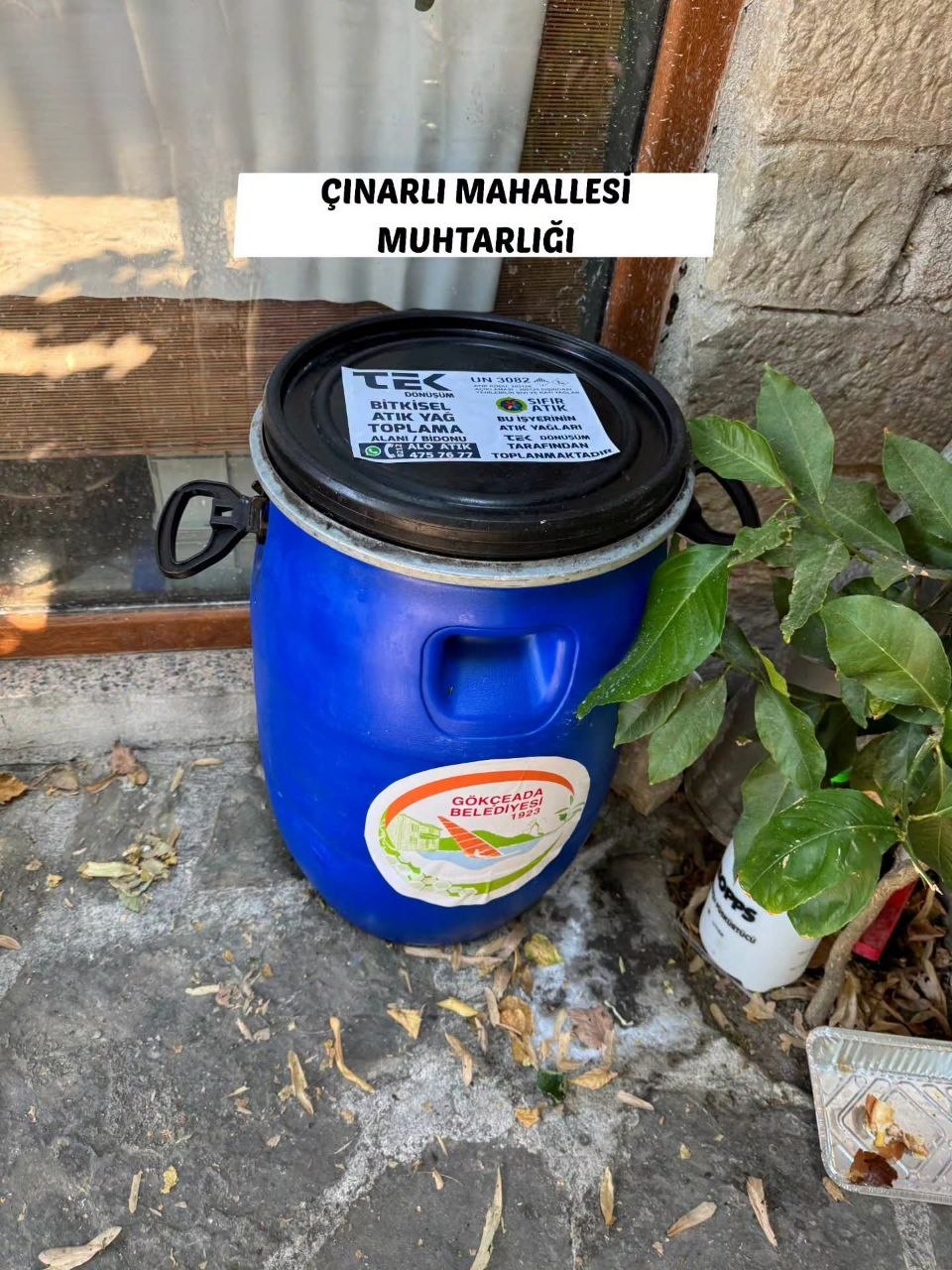 Bitkisel atık yağ toplama bidonu detay