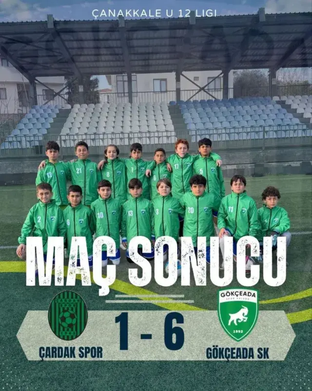 Gökçeada U-12 Futbol Takımı Çardak'tan 6-1'lik Zaferle Döndü