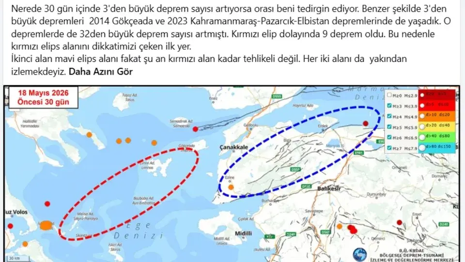 Çanakkale ve Gökçeada İçin Deprem Uyarısı: İki Kritik Bölge İşaret Edildi