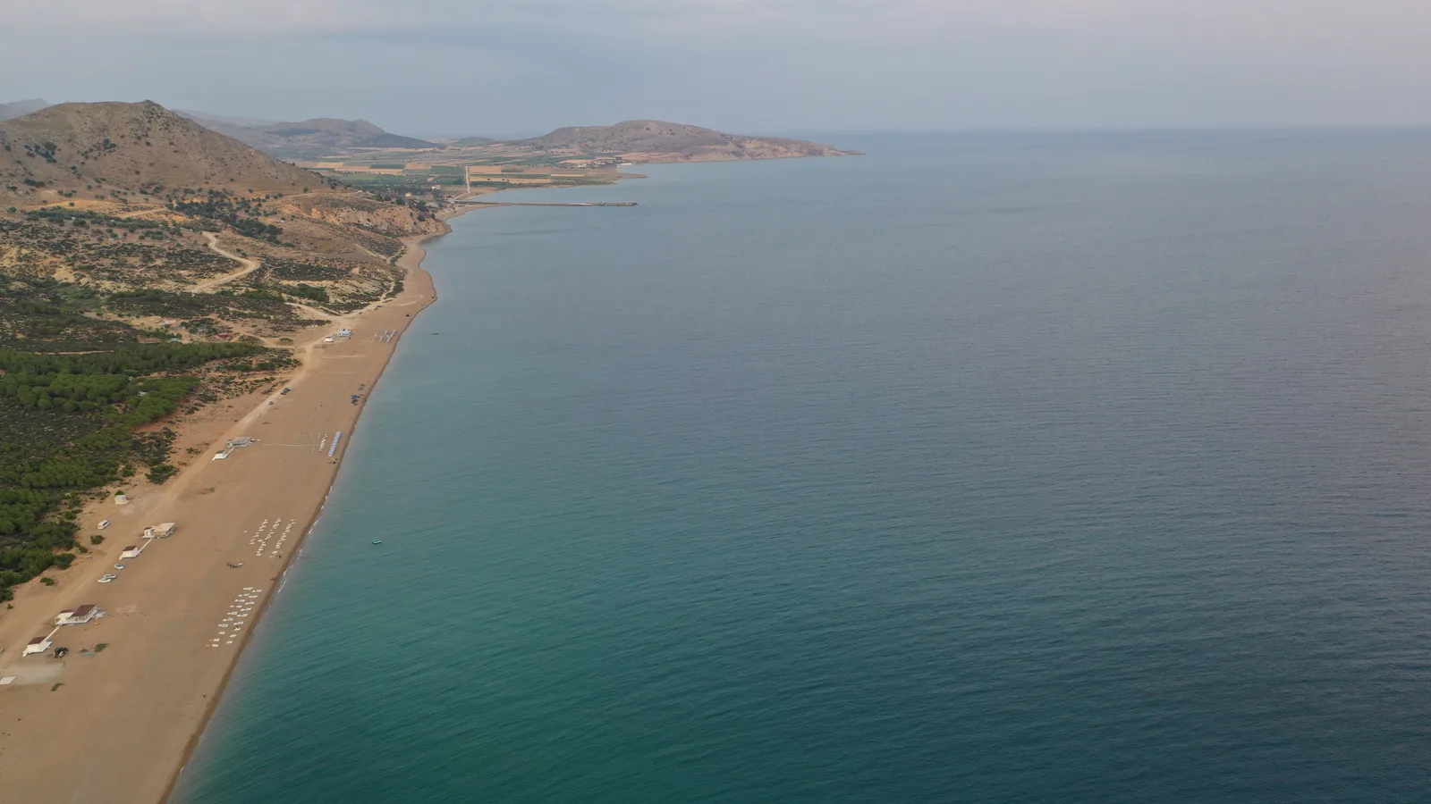 Gökçeada Gizli Liman - havadan drone görünümü