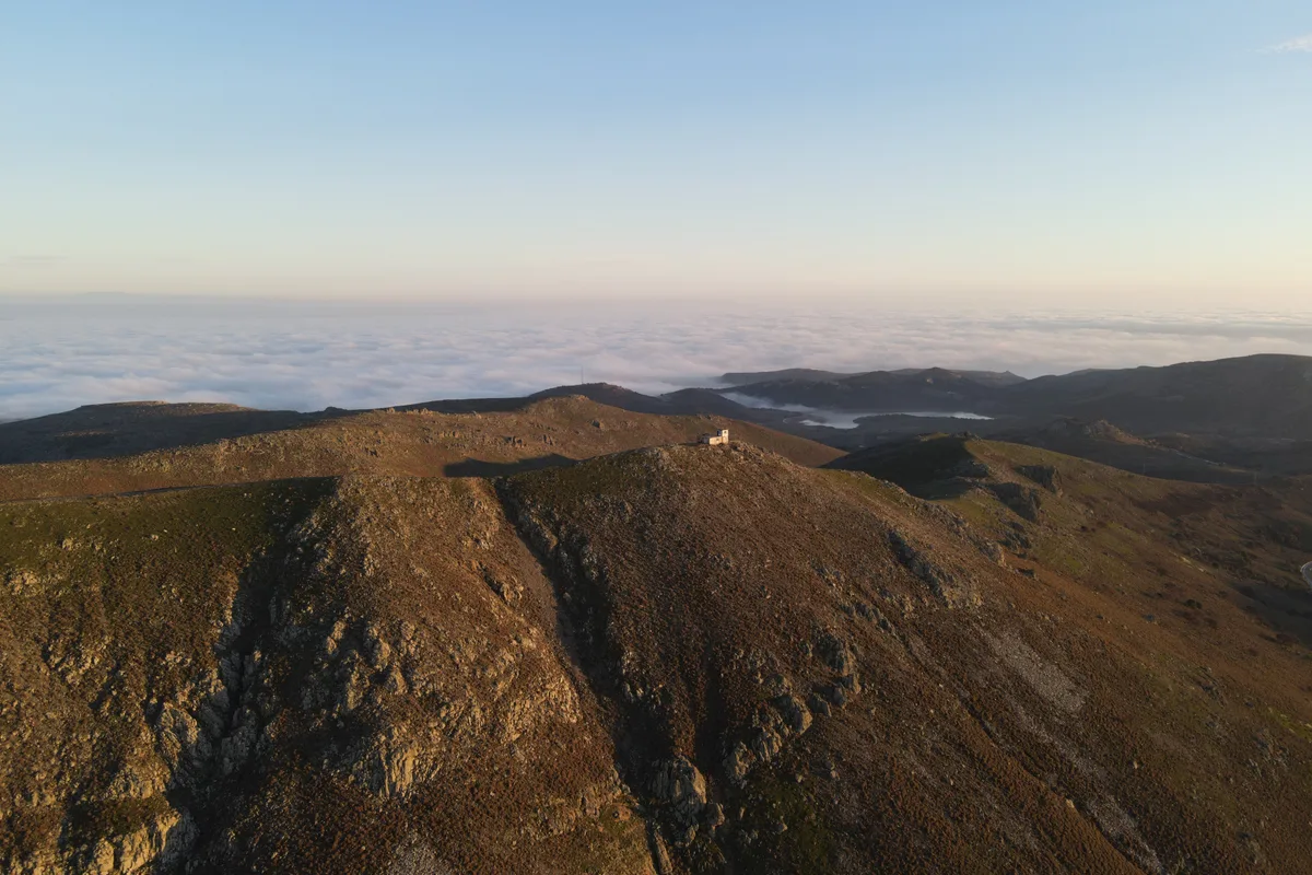 Gökçeada kış bulut denizi havadan