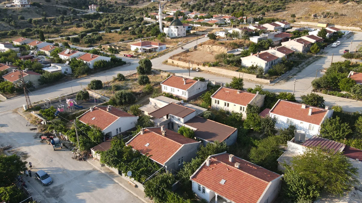 Şirinköy kuşbakışı cami ve evler