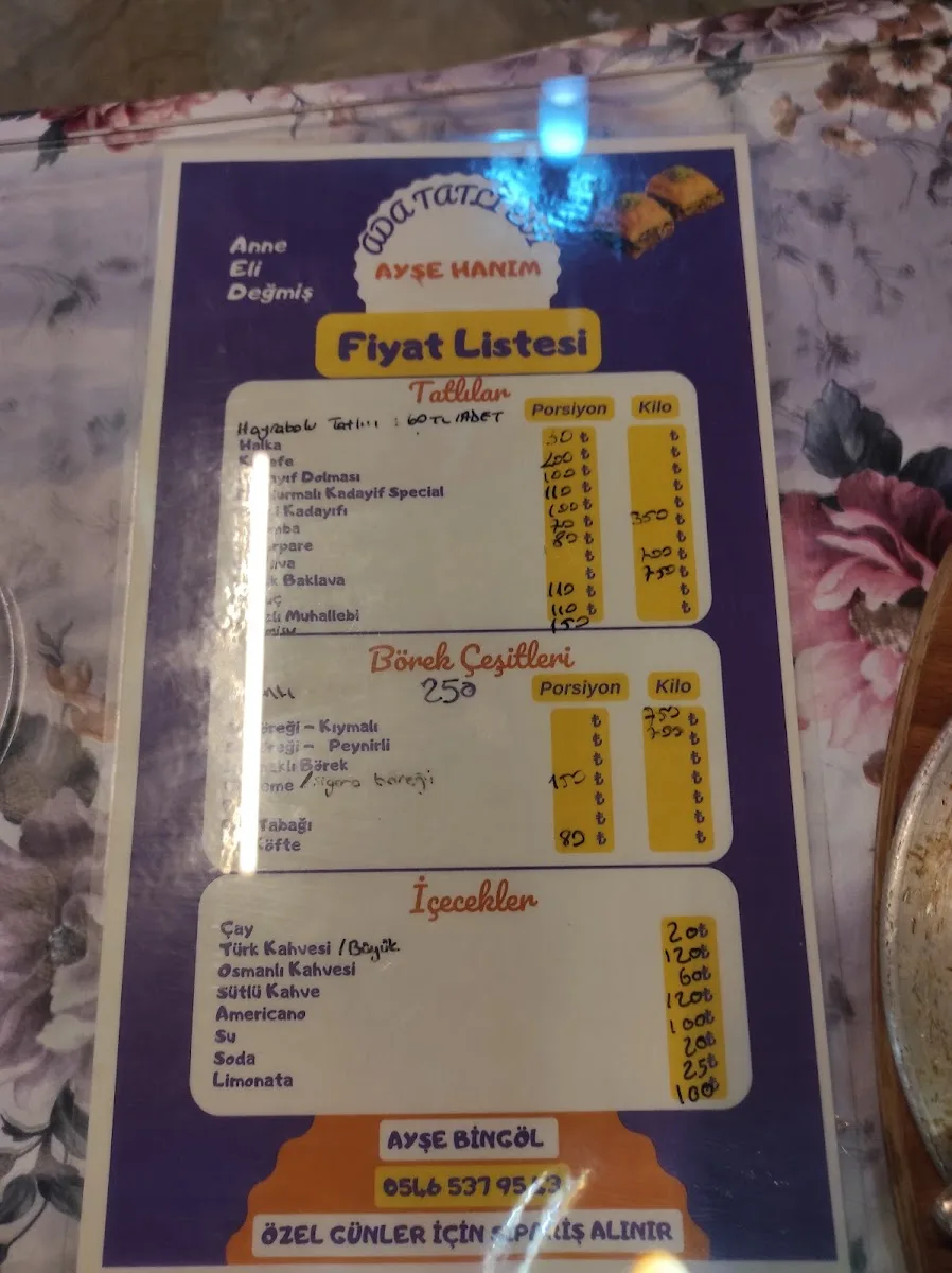 Ada Tatlı Evi Ayşe Hanım